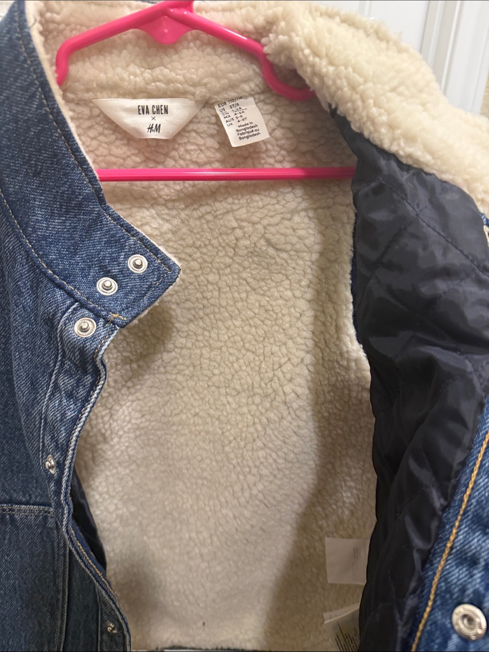 H&M Denim Sherpa-Lined Vest - Picture 6 of 6